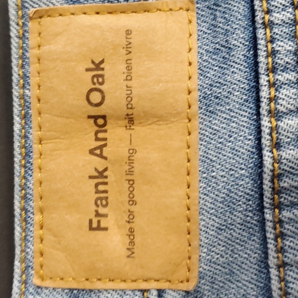 🏠 Frank And Oak Stevie Coupe Fuselee Tapered Fit Jean Shorts Size 31 - Picture 4 of 10